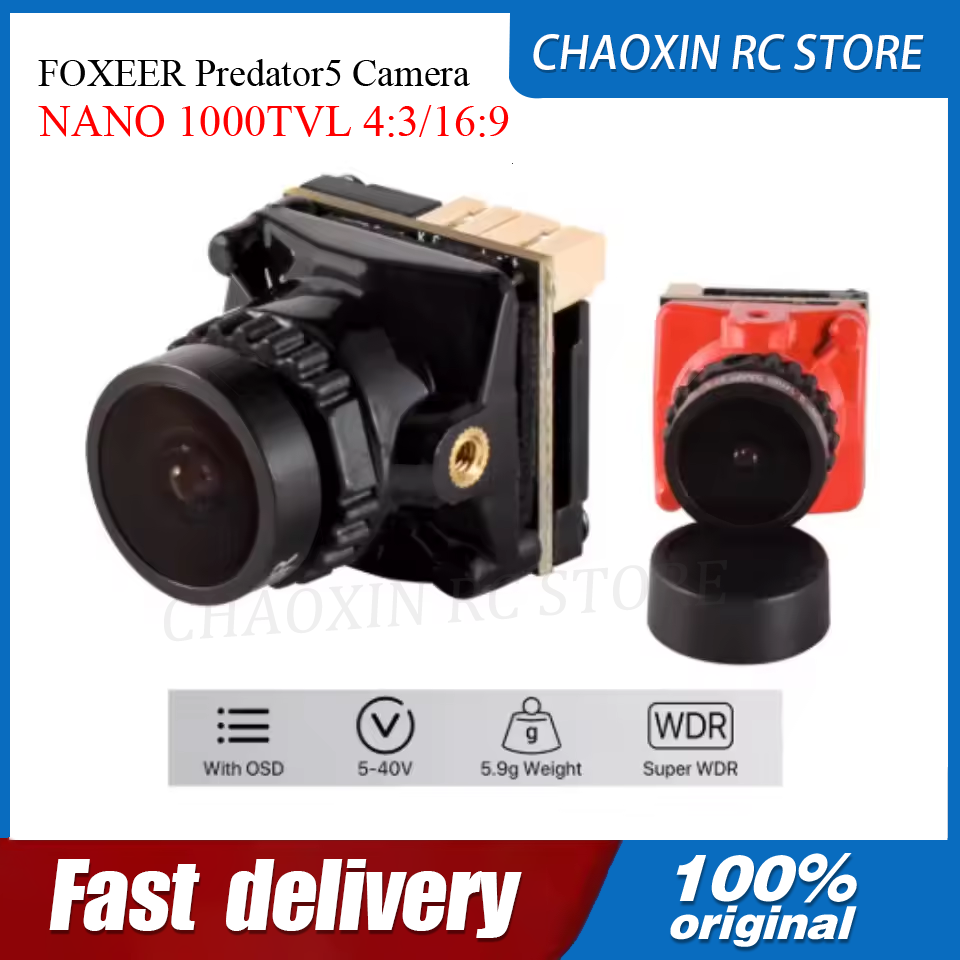 Fpv Drone Camera - FOXEER Predator5 Câmera NANO 1000TVL 4:3/16:9
