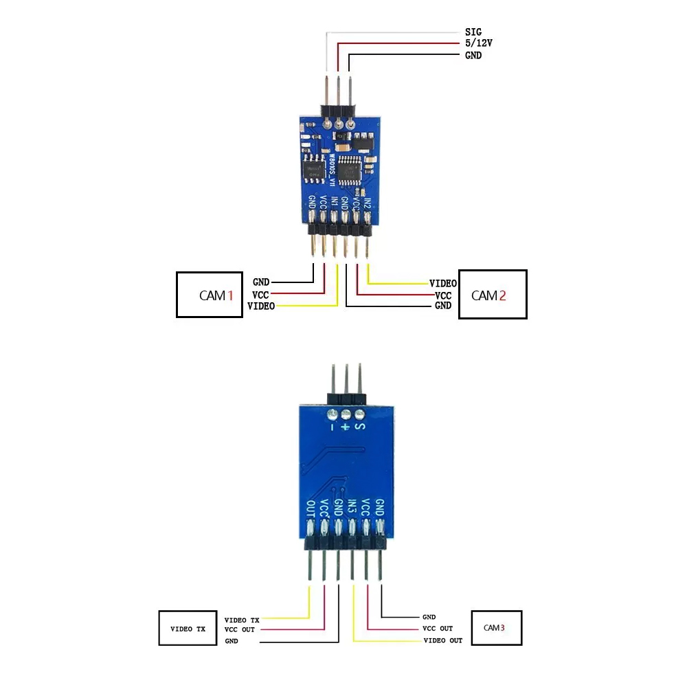 Módulo de comutação de vídeo d - Fpv Drone Receiver avaliação e preço