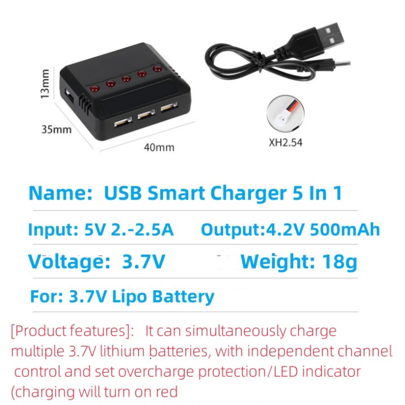 Syma x5hw x5hc x5c x5sw 3.7v 5 - Fpv Drone Charger avaliação e preço